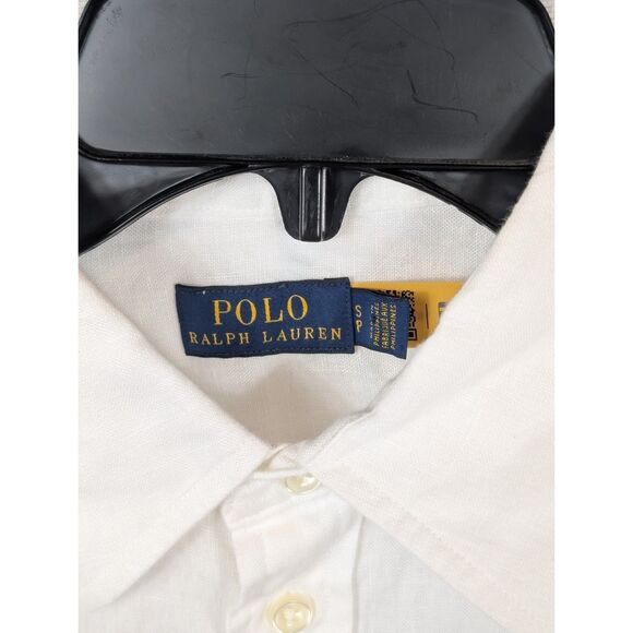 Polo Ralph Lauren Short Sleeve Collared Linen Shirt Girls Size SP - Picture 7 of 11